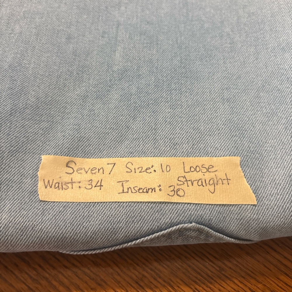 Women’s Seven7 Loose Straight Jeans in Pale Blue Denim